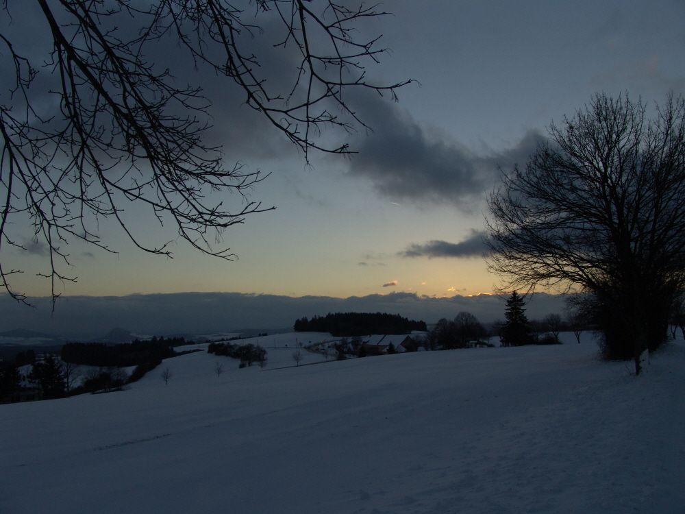 Winterstimmung in der Dmmerung