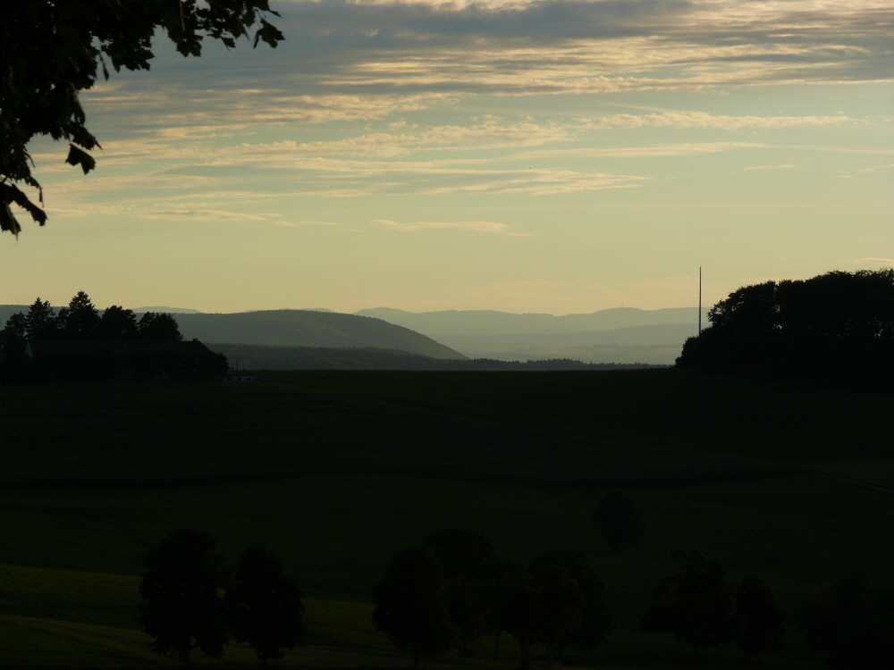 Abendstimmung in Richtung Schwarzwald